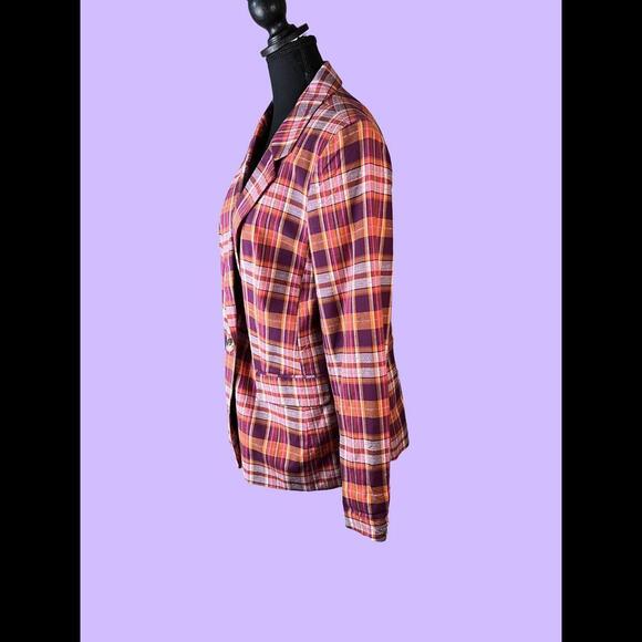 Fun and Funky Plaid blazer from Anthropologie - Picture 4 of 9